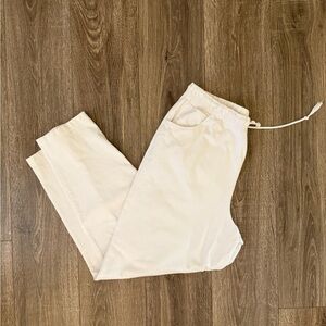 LOFT Woman’s Cream Joggers with Drawstring